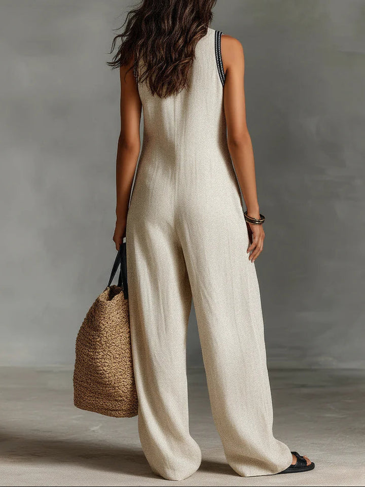 Fiamma  | Ärmelloser Jumpsuit mit hohem Kragen