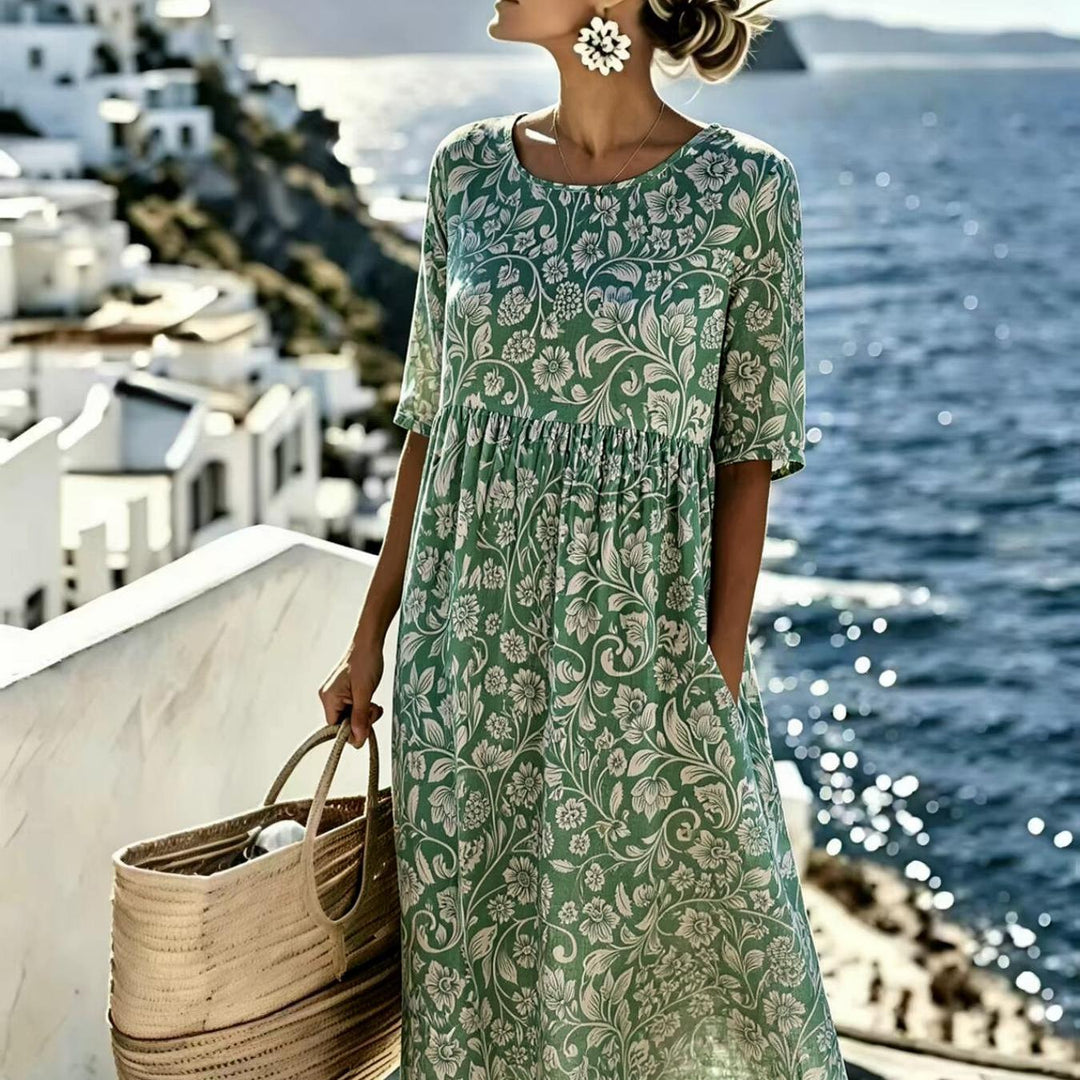 Amelia™ - Elegantes florales Sommer-Midi-Kleid