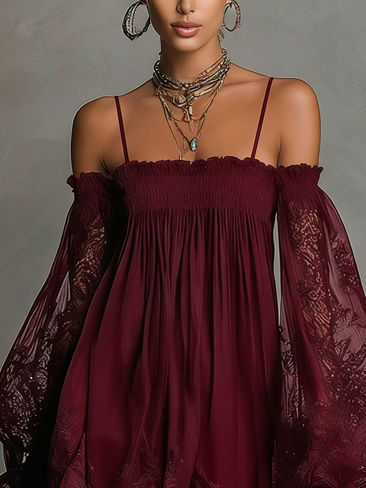 Noemi | Marineblaues Chiffon-Minikleid