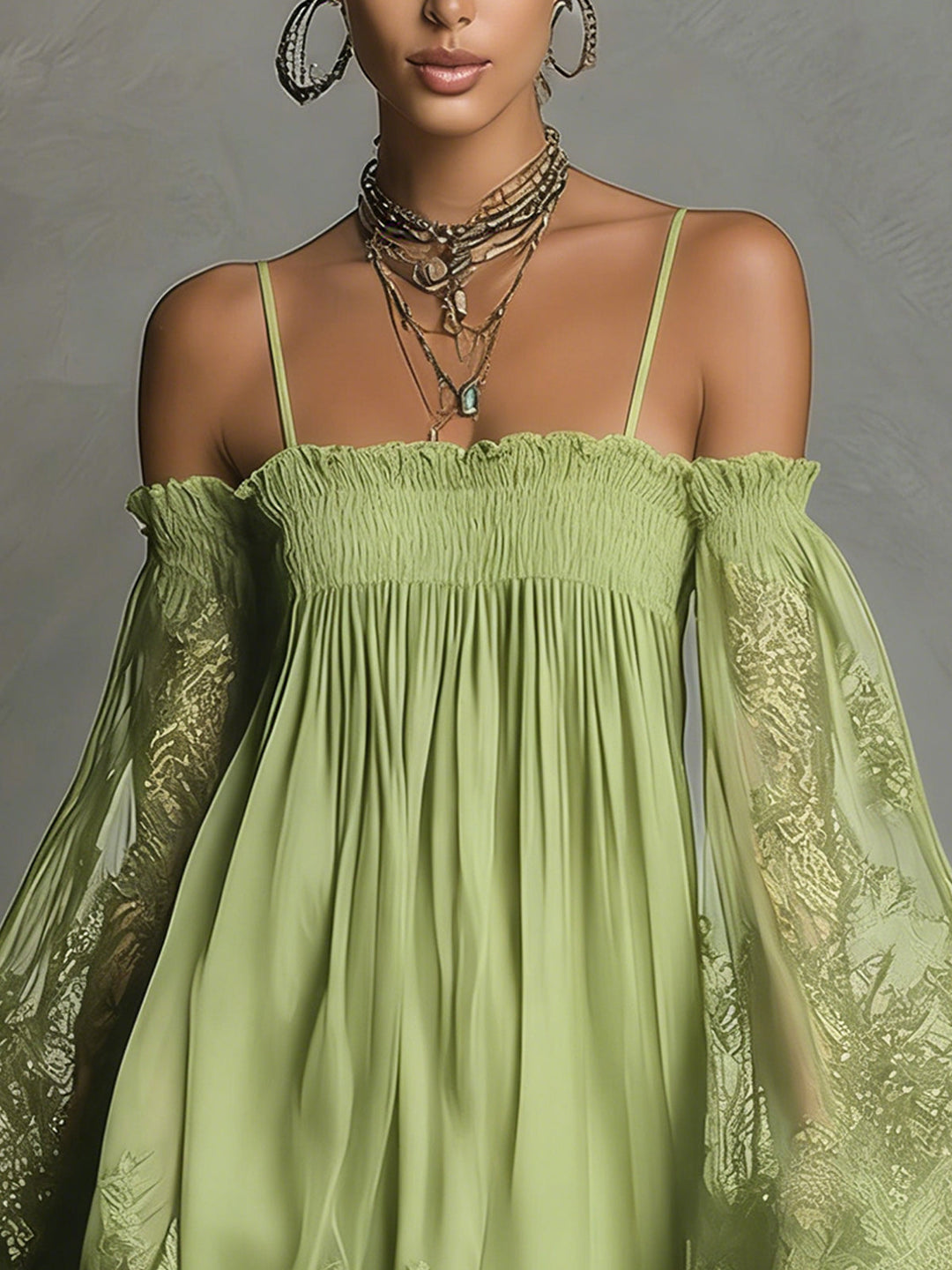 Noemi | Marineblaues Chiffon-Minikleid