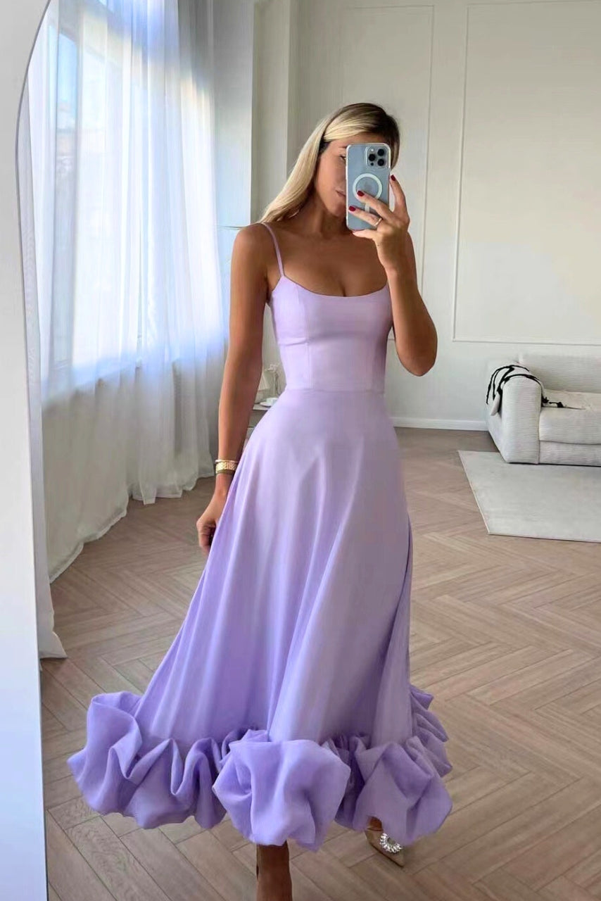 Blair - Anmutiges Fliessendes Midi-Kleid