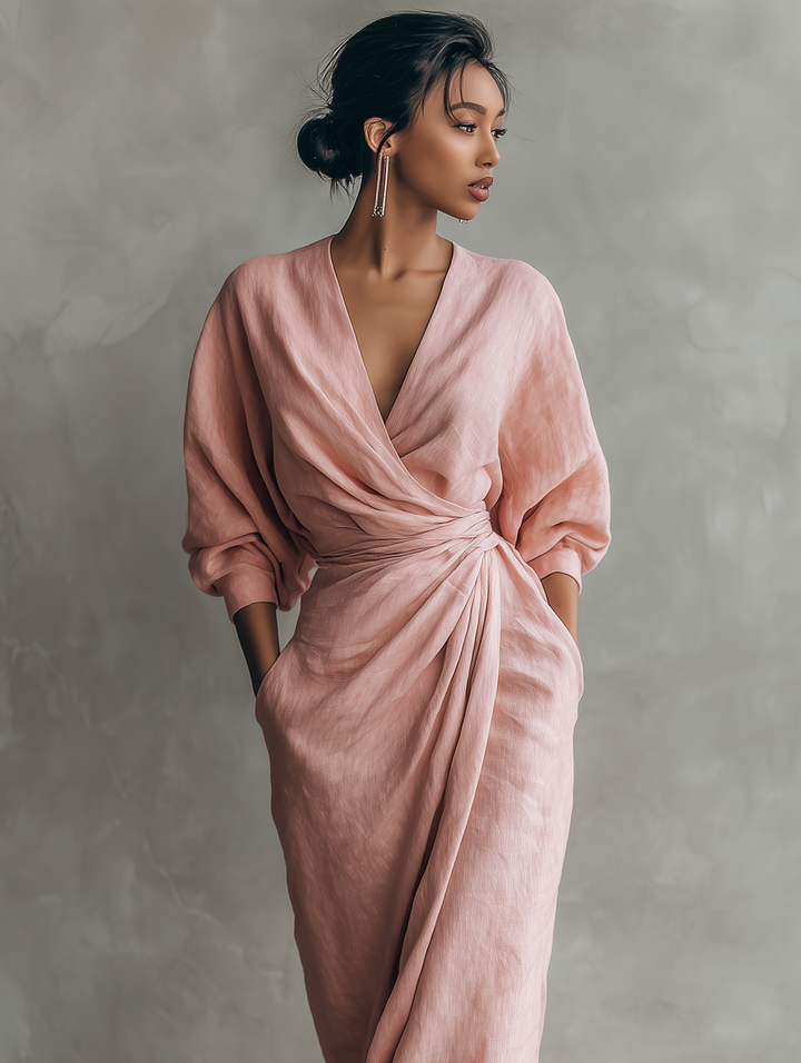 Julianna | Minimalistisches Wickel-Maxikleid