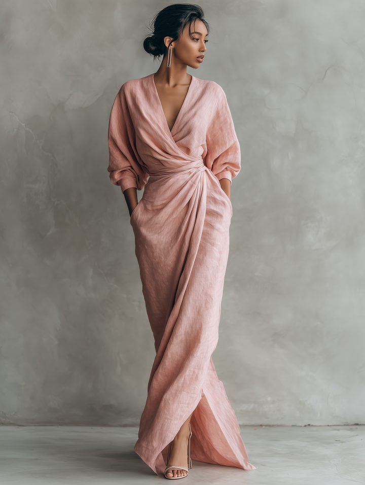 Julianna | Minimalistisches Wickel-Maxikleid