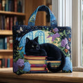 Handgemachte Schwarze Katzen Schultertasche