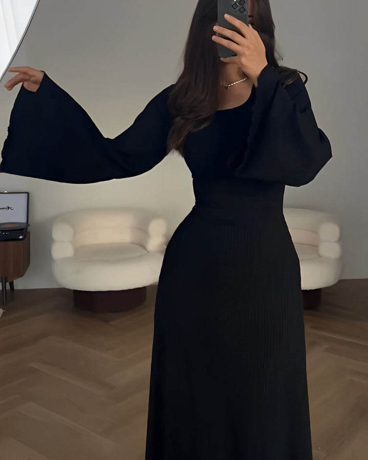 Aiah - Elegantes Strick-Maxikleid