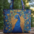 Handgefertigte Tasche mit Pfau