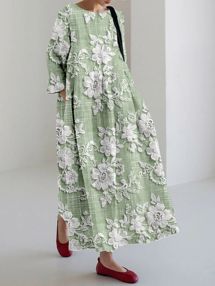 Avery - Elegantes Bedrucktes Maxikleid