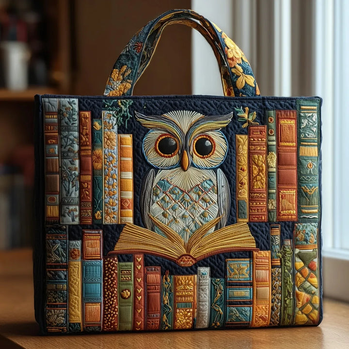 Handgefertigte Tasche mit Eulenmotiv