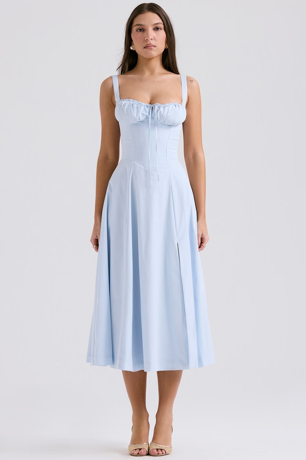 AURORA - KORSAGET MIDI-KLEID