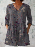 Audrey | Bluse mit langen Ärmeln und V-Ausschnitt