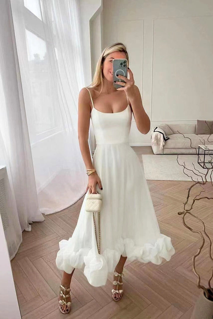 Blair - Anmutiges Fliessendes Midi-Kleid
