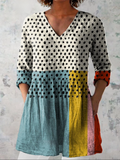 Valerie | Lange Bluse mit V-Ausschnitt