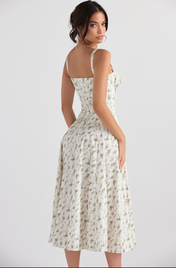 AURORA - KORSAGET MIDI-KLEID