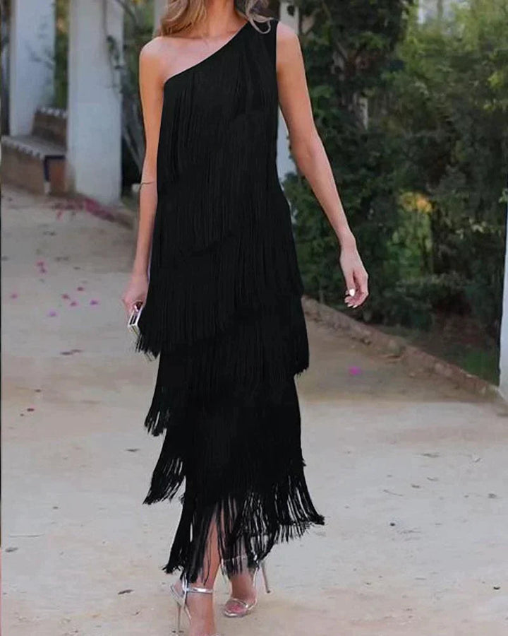 Lauren - Maxikleid mit Fransen