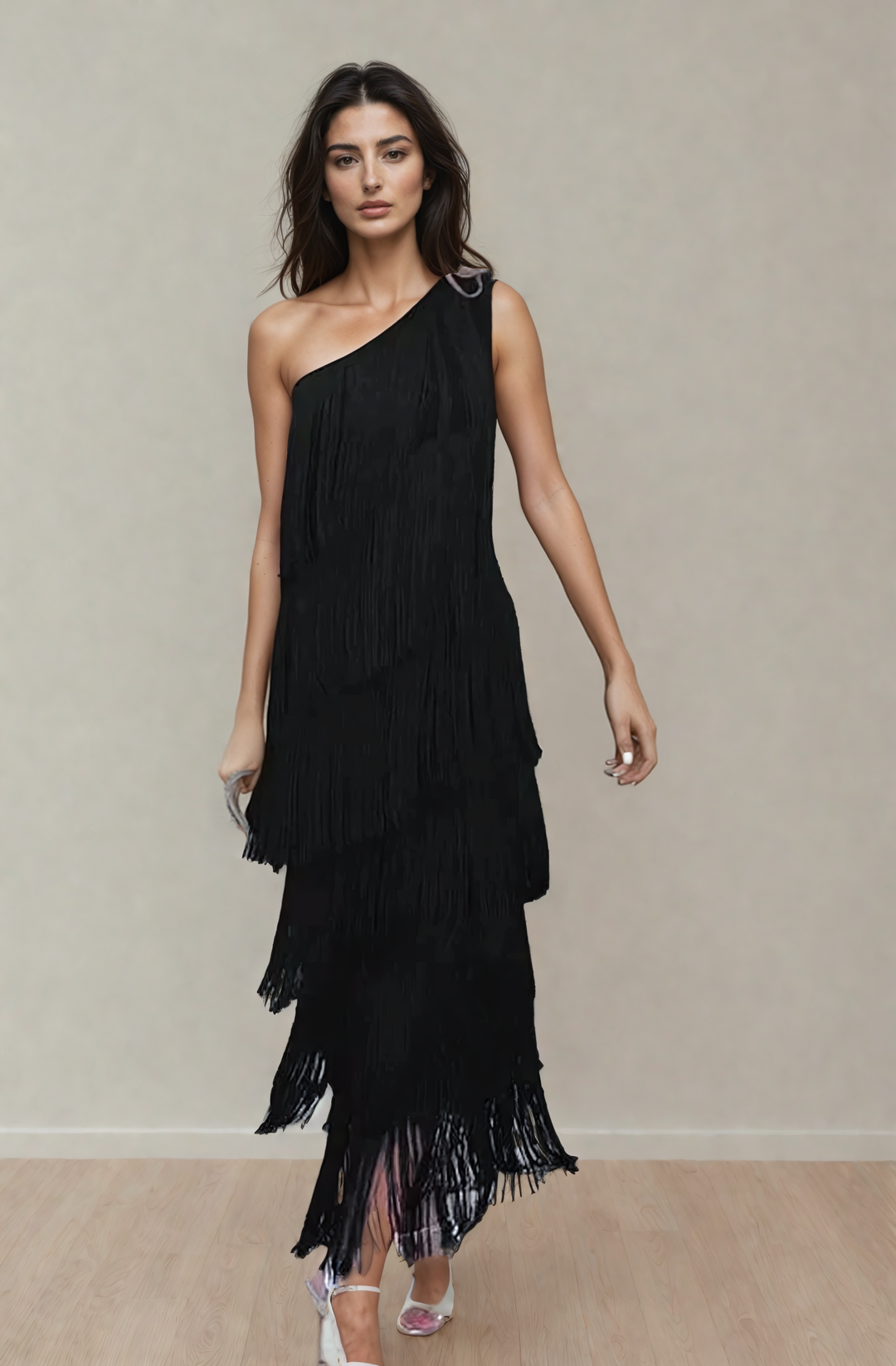 Lauren - Maxikleid mit Fransen