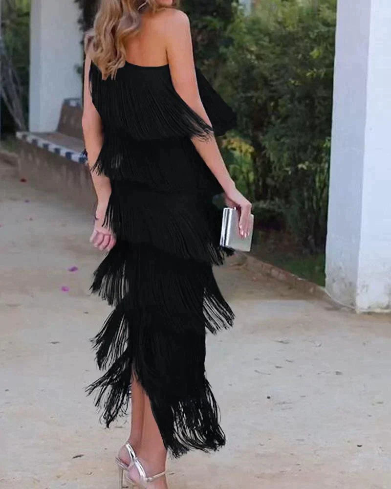 Lauren - Maxikleid mit Fransen