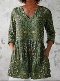 Julie | Lange Bluse mit V-Ausschnitt
