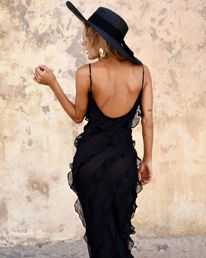 Zara - Rüschens Maxi-Kleid