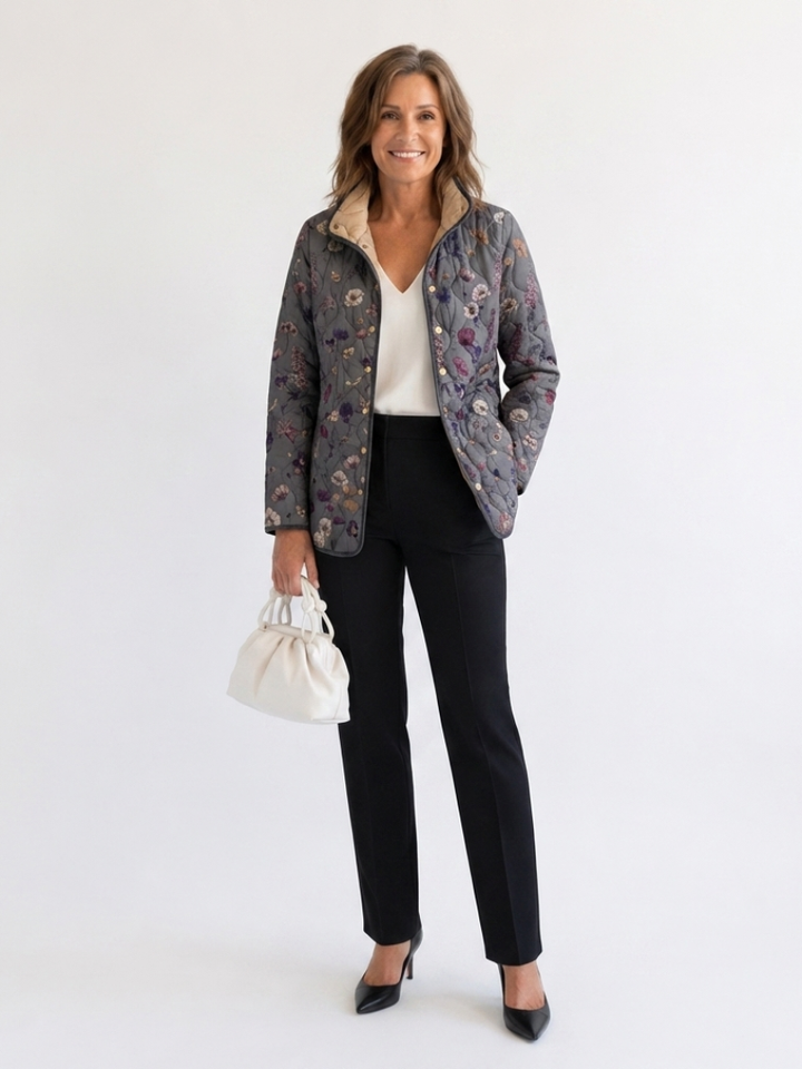 Valcor | Steppjacke mit getrockneten Blumen Nathalie