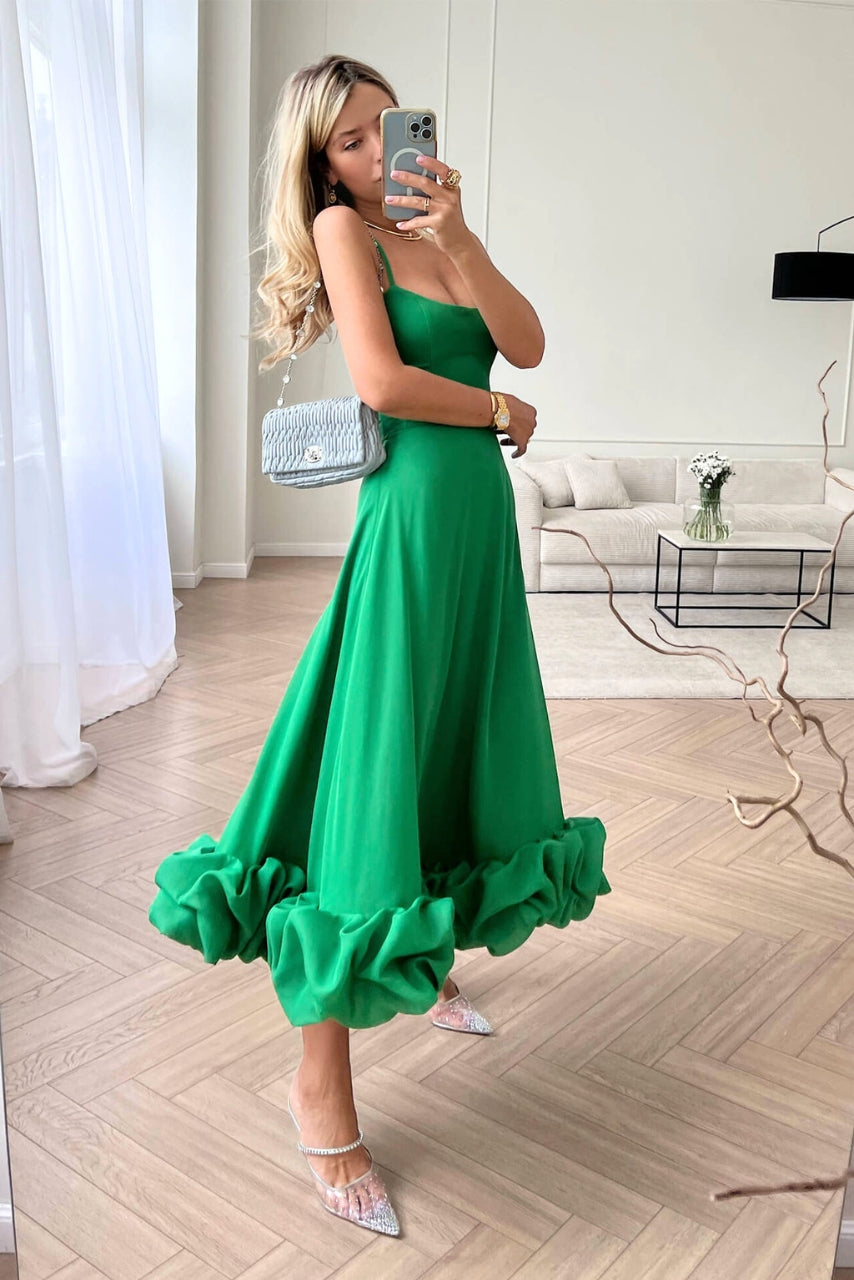 Blair - Anmutiges Fliessendes Midi-Kleid