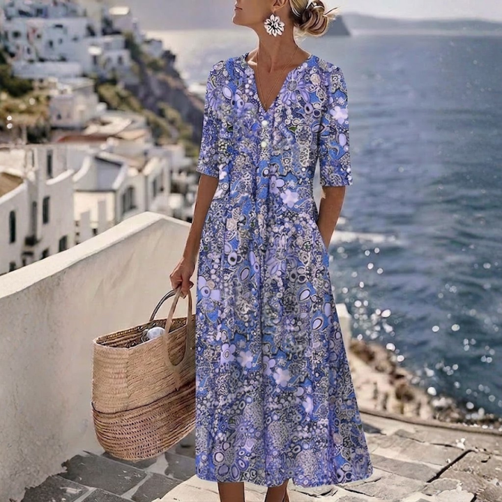 Janice™ | Elegantes Sommer-Midikleid mit Bauchbedeckung