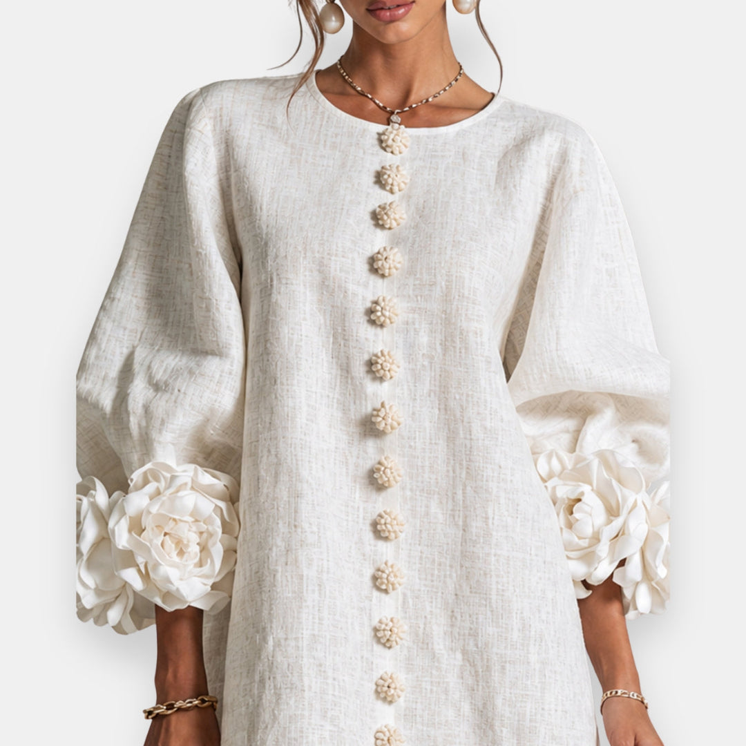 Marcelle | Blütenreliefkleid