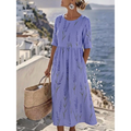Aurelia™ - Elegantes Floral Sommer-Midikleid