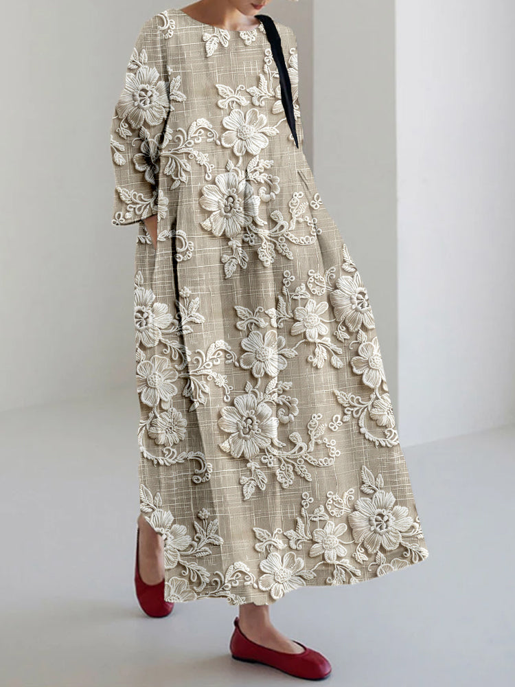 Avery - Elegantes Bedrucktes Maxikleid