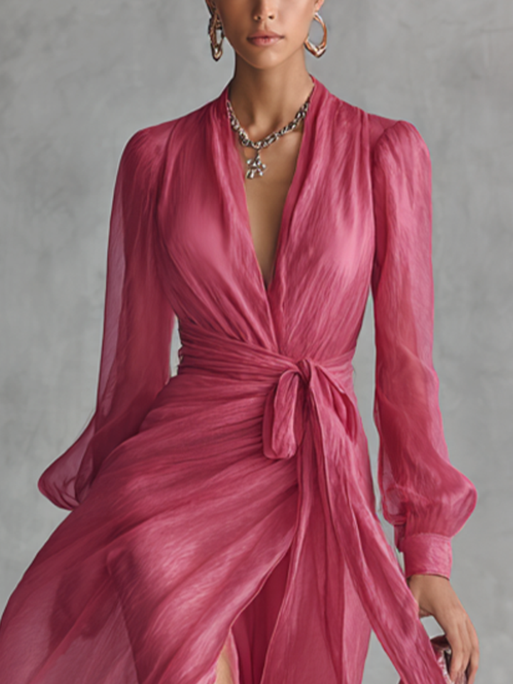 Daisy - Elegantes Lange Chiffonkleid
