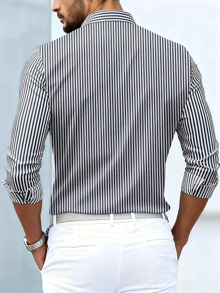 Emerson | Vintage Streifen Langarmhemd