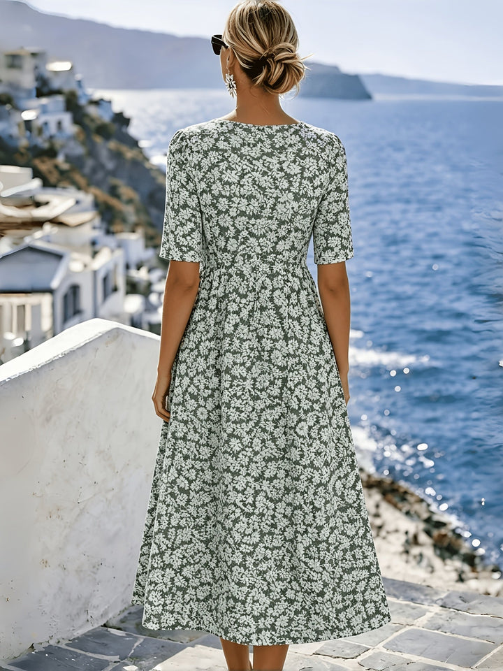Sienna™ | Elegantes Blumen-Midi-Kleid