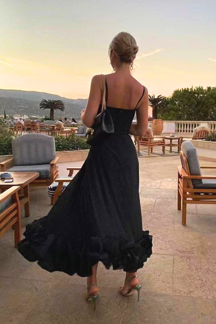 Blair - Anmutiges Fliessendes Midi-Kleid