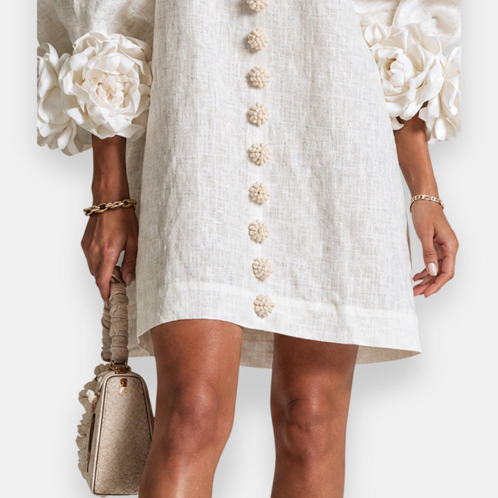 Marcelle | Blütenreliefkleid
