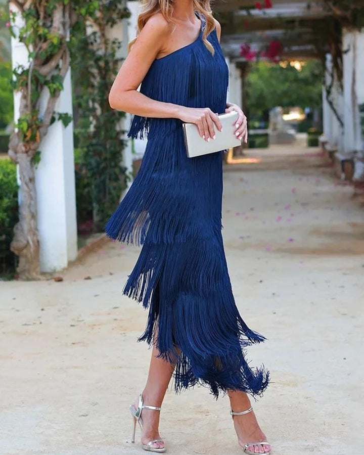 Lauren - Maxikleid mit Fransen