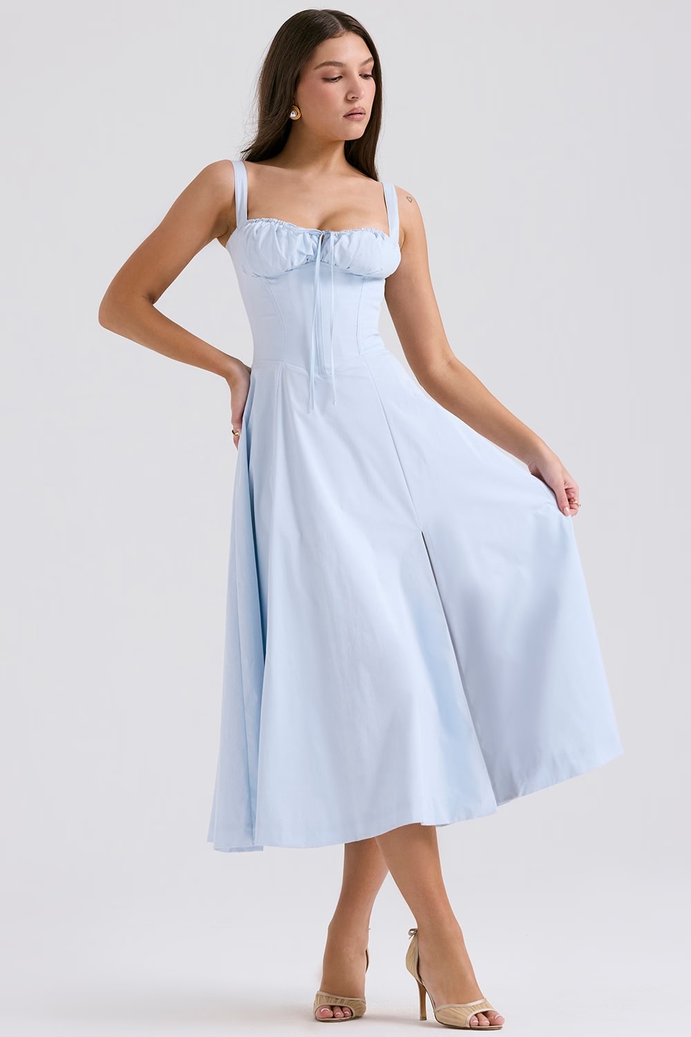 AURORA - KORSAGET MIDI-KLEID
