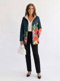Valcor | Steppjacke mit gemalten Blumen Camille