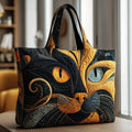 Handgefertigte Tasche mit Katzenmotiv