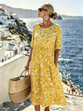 Marigold™ | Wildblumenwiese Midi-Kleid