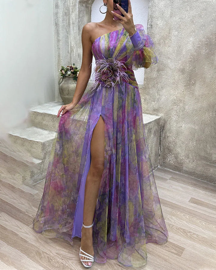 Cecelia - Maxikleid mit einem Ärmel