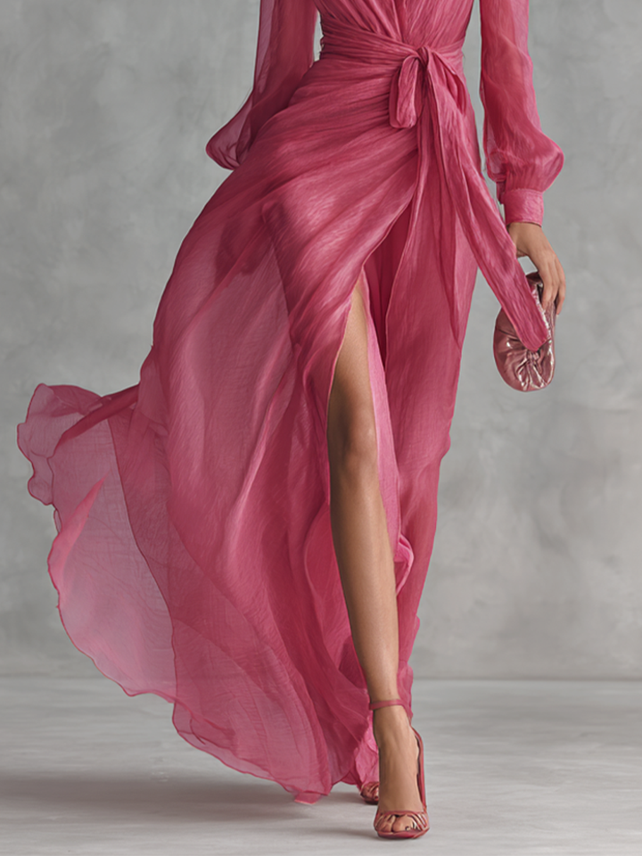 Daisy - Elegantes Lange Chiffonkleid