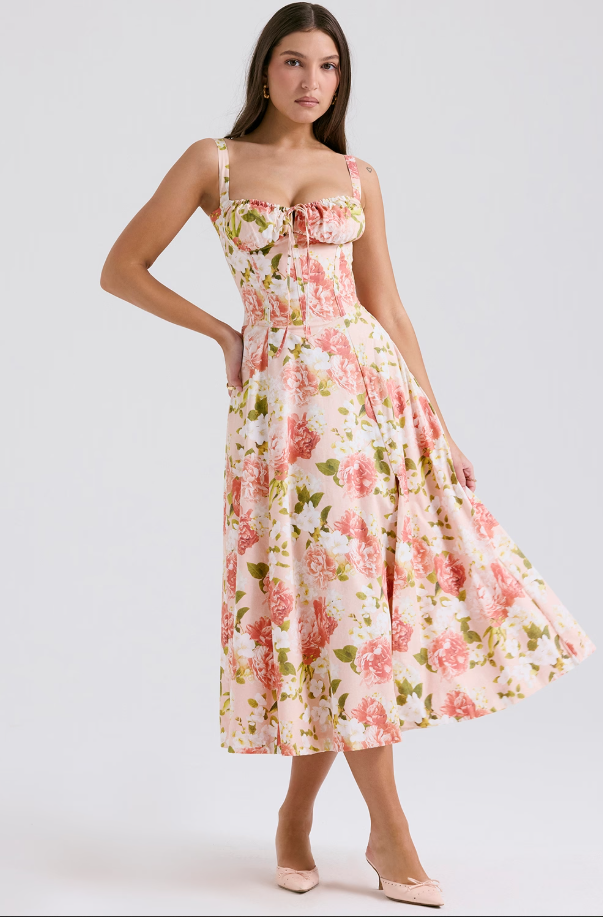 AURORA - KORSAGET MIDI-KLEID