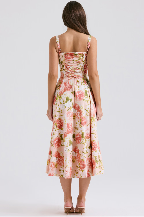AURORA - KORSAGET MIDI-KLEID