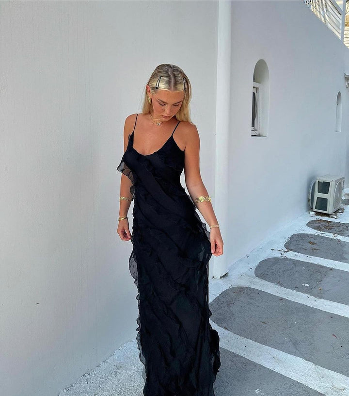 Zara - Rüschens Maxi-Kleid