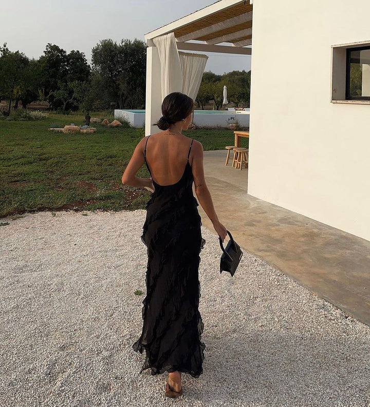 Zara - Rüschens Maxi-Kleid