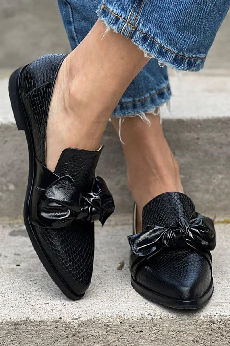 Orla™ - Schwarze Ballerinas mit Schleife