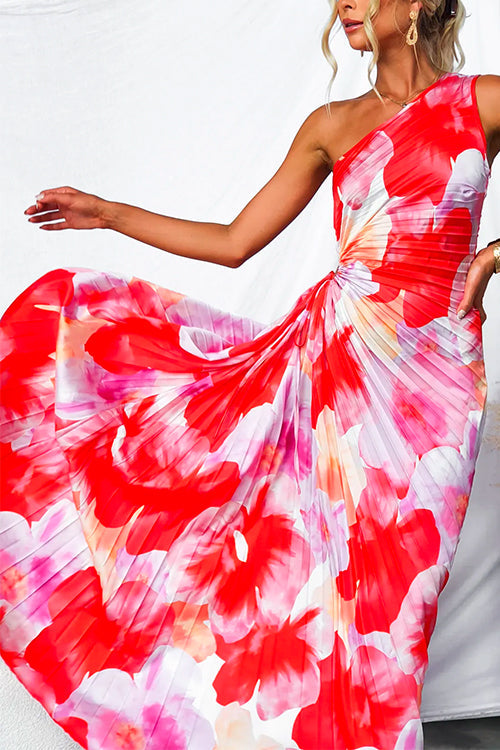 Kacie - Plissiertes Sommer-Maxikleid