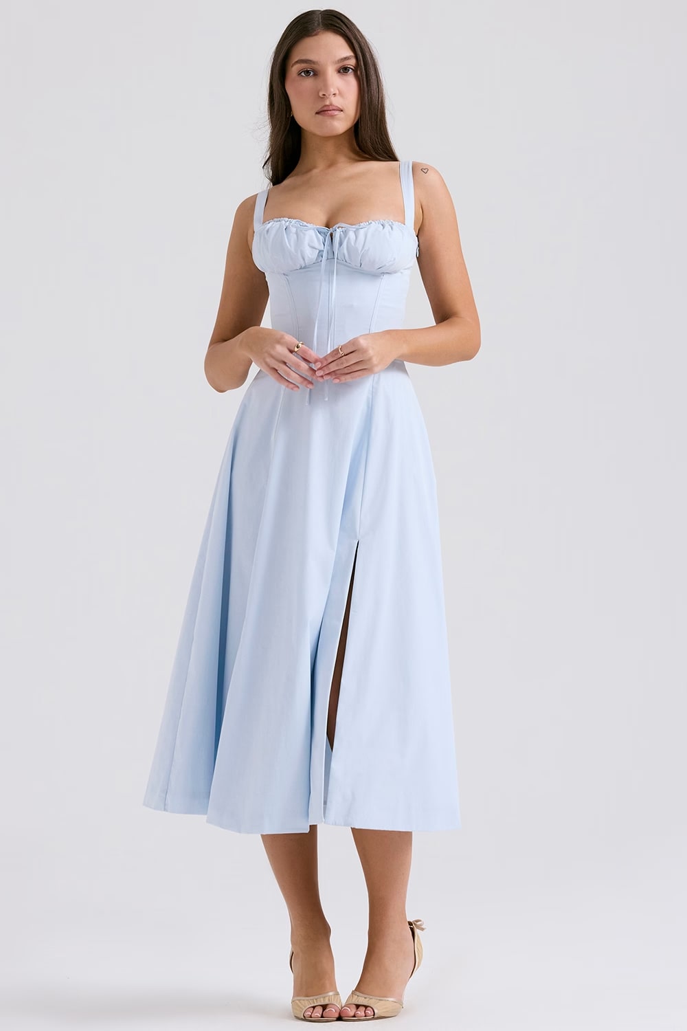 AURORA - KORSAGET MIDI-KLEID