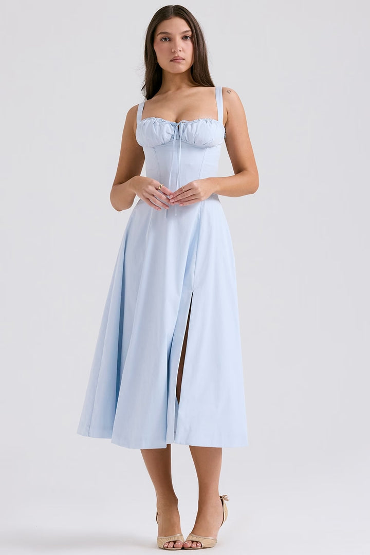 AURORA - KORSAGET MIDI-KLEID