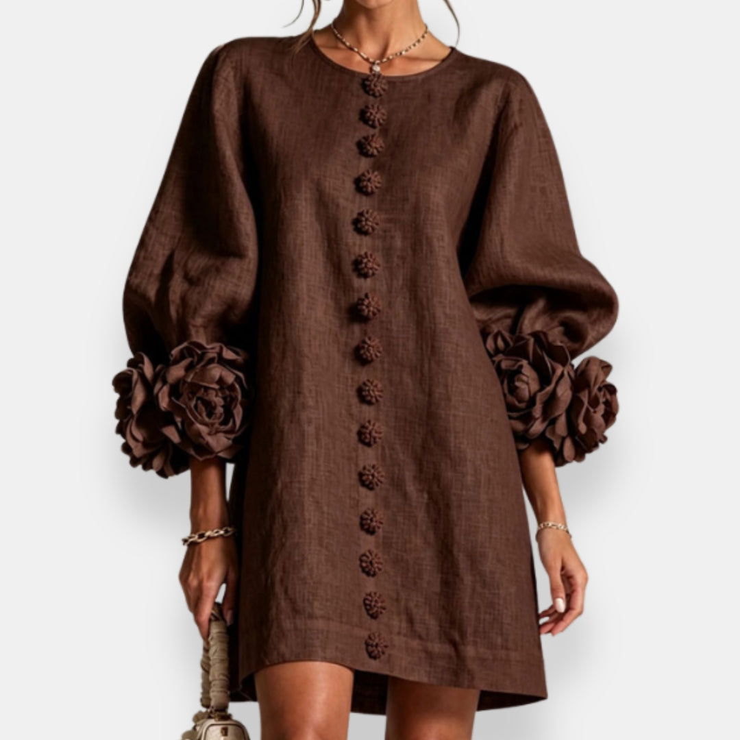 Marcelle | Blütenreliefkleid