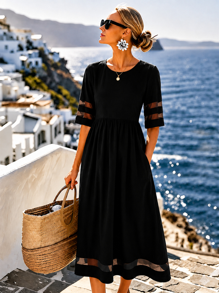 Cerelia | Figurbetontes Midi-Kleid mit Bauchweg-Effekt